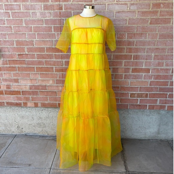 STAUD Dresses & Skirts - STAUD Staud Hyacinth Maxi Dress In Multi Sunray Large NWT